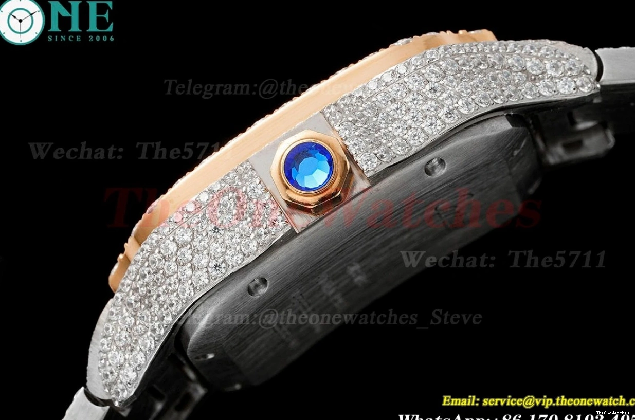 RG 40mm SS Red Santos MY9015 Mens SS Dial XL 100 AMG 0129